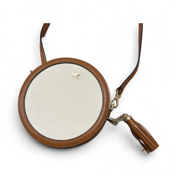 Michael Kors Round Canvas Canteen Crossbody Purse - Picture 1 of 15